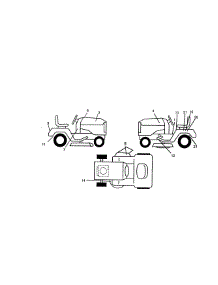 Decals parts for Craftsman Front-Engine Lawn Tractor 917271121 from AppliancePartsPros.com
