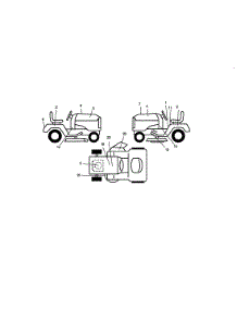 Decals parts for Craftsman Front-Engine Lawn Tractor 917271131 from AppliancePartsPros.com
