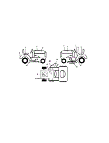 Decals parts for Craftsman Front-Engine Lawn Tractor 917271141 from AppliancePartsPros.com