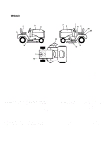 Decals parts for Craftsman Front-Engine Lawn Tractor 917271142 from AppliancePartsPros.com