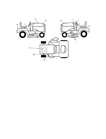 Decals parts for Craftsman Front-Engine Lawn Tractor 917271150 from AppliancePartsPros.com