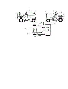 Decals parts for Craftsman Front-Engine Lawn Tractor 917271190 from AppliancePartsPros.com