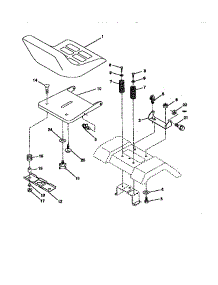 Seat Assembly parts for Craftsman Front-Engine Lawn Tractor 917271380 from AppliancePartsPros.com