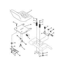 Seat Assembly parts for Craftsman Front-Engine Lawn Tractor 917271470 from AppliancePartsPros.com