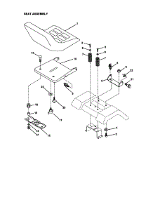 Seat Assembly parts for Craftsman Front-Engine Lawn Tractor 917271530 from AppliancePartsPros.com