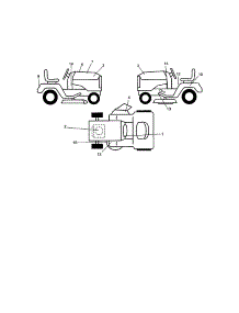 Decals parts for Craftsman Front-Engine Lawn Tractor 917271550 from AppliancePartsPros.com