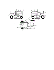 Decals parts for Craftsman Front-Engine Lawn Tractor 917271551 from AppliancePartsPros.com