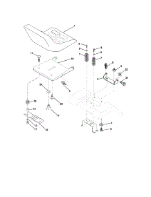 Seat Assembly parts for Craftsman Front-Engine Lawn Tractor 917271553 from AppliancePartsPros.com