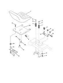 Seat Assembly parts for Craftsman Front-Engine Lawn Tractor 917271554 from AppliancePartsPros.com