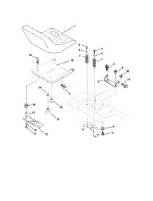 Seat Assembly parts for Craftsman Front-Engine Lawn Tractor 917271555 from AppliancePartsPros.com