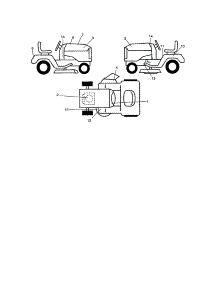 Decals parts for Craftsman Front-Engine Lawn Tractor 917271555 from AppliancePartsPros.com
