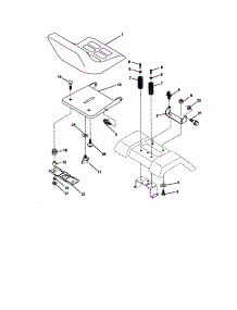 Seat Assembly parts for Craftsman Front-Engine Lawn Tractor 917271630 from AppliancePartsPros.com