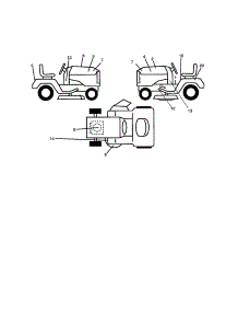 Decals parts for Craftsman Front-Engine Lawn Tractor 917271631 from AppliancePartsPros.com