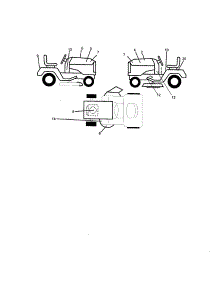 Decals parts for Craftsman Front-Engine Lawn Tractor 917271632 from AppliancePartsPros.com