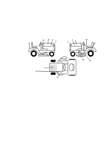 Decals parts for Craftsman Front-Engine Lawn Tractor 917271633 from AppliancePartsPros.com