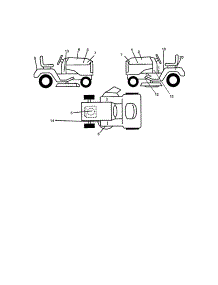 Decals parts for Craftsman Front-Engine Lawn Tractor 917271634 from AppliancePartsPros.com