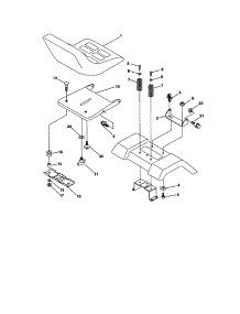 Seat parts for Craftsman Front-Engine Lawn Tractor 917271635 from AppliancePartsPros.com