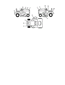Decals parts for Craftsman Front-Engine Lawn Tractor 917271640 from AppliancePartsPros.com