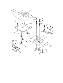 Seat parts for Craftsman Front-Engine Lawn Tractor 917271645 from AppliancePartsPros.com