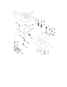 Seat Assembly parts for Craftsman Front-Engine Lawn Tractor 917271650 from AppliancePartsPros.com