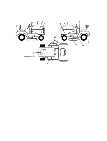 Decals parts for Craftsman Front-Engine Lawn Tractor 917271650 from AppliancePartsPros.com