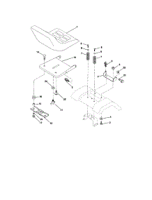 Seat Assembly parts for Craftsman Front-Engine Lawn Tractor 917271651 from AppliancePartsPros.com