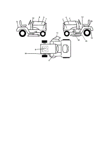 Decals parts for Craftsman Front-Engine Lawn Tractor 917271652 from AppliancePartsPros.com