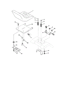 Seat Assembly parts for Craftsman Front-Engine Lawn Tractor 917271654 from AppliancePartsPros.com