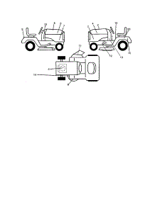 Decals parts for Craftsman Front-Engine Lawn Tractor 917271654 from AppliancePartsPros.com
