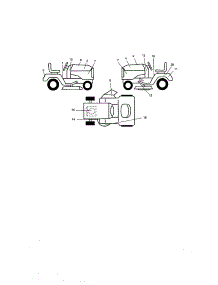Decals parts for Craftsman Front-Engine Lawn Tractor 917271660 from AppliancePartsPros.com