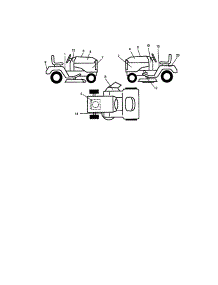 Decals parts for Craftsman Front-Engine Lawn Tractor 917271730 from AppliancePartsPros.com