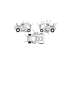 Decals parts for Craftsman Front-Engine Lawn Tractor 917271731 from AppliancePartsPros.com
