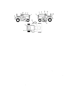 Decals parts for Craftsman Front-Engine Lawn Tractor 917271732 from AppliancePartsPros.com