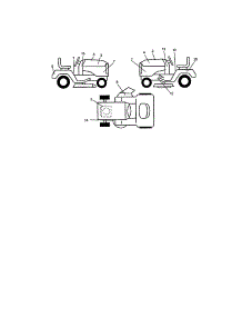 Decals parts for Craftsman Front-Engine Lawn Tractor 917271733 from AppliancePartsPros.com