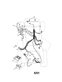 Electrical parts for Craftsman Front-Engine Lawn Tractor 917271734 from AppliancePartsPros.com