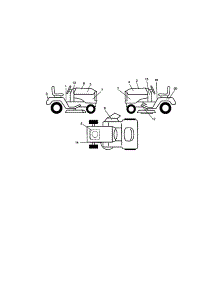 Decals parts for Craftsman Front-Engine Lawn Tractor 917271734 from AppliancePartsPros.com
