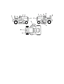 Decals parts for Craftsman Front-Engine Lawn Tractor 917271740 from AppliancePartsPros.com