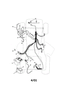 Electrical parts for Craftsman Front-Engine Lawn Tractor 917271743 from AppliancePartsPros.com