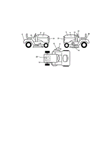 Decals parts for Craftsman Front-Engine Lawn Tractor 917271743 from AppliancePartsPros.com