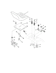 Seat Assembly parts for Craftsman Front-Engine Lawn Tractor 917271744 from AppliancePartsPros.com