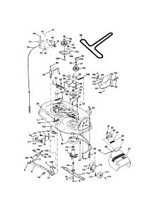 Mower Deck parts for Craftsman Front-Engine Lawn Tractor 917271744 from AppliancePartsPros.com