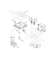 Seat Assembly parts for Craftsman Front-Engine Lawn Tractor 917271760 from AppliancePartsPros.com