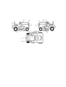 Decals parts for Craftsman Front-Engine Lawn Tractor 917271810 from AppliancePartsPros.com