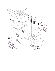 Seat Assembly parts for Craftsman Front-Engine Lawn Tractor 917271811 from AppliancePartsPros.com