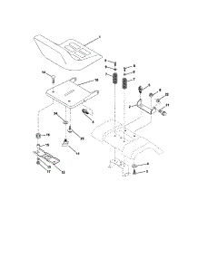 Seat Assembly parts for Craftsman Front-Engine Lawn Tractor 917271812 from AppliancePartsPros.com