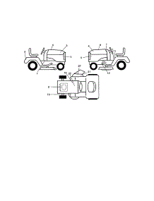 Decals parts for Craftsman Front-Engine Lawn Tractor 917271814 from AppliancePartsPros.com