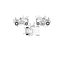 Decals parts for Craftsman Front-Engine Lawn Tractor 917271822 from AppliancePartsPros.com