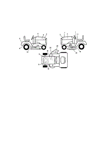 Decals parts for Craftsman Front-Engine Lawn Tractor 917271823 from AppliancePartsPros.com