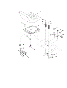 Seat Assembly parts for Craftsman Front-Engine Lawn Tractor 917271826 from AppliancePartsPros.com