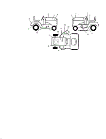 Decals parts for Craftsman Front-Engine Lawn Tractor 917271826 from AppliancePartsPros.com